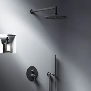 Встраиваемая душевая система Damixa Scandinavian Pure 936520300 со смесителем черный